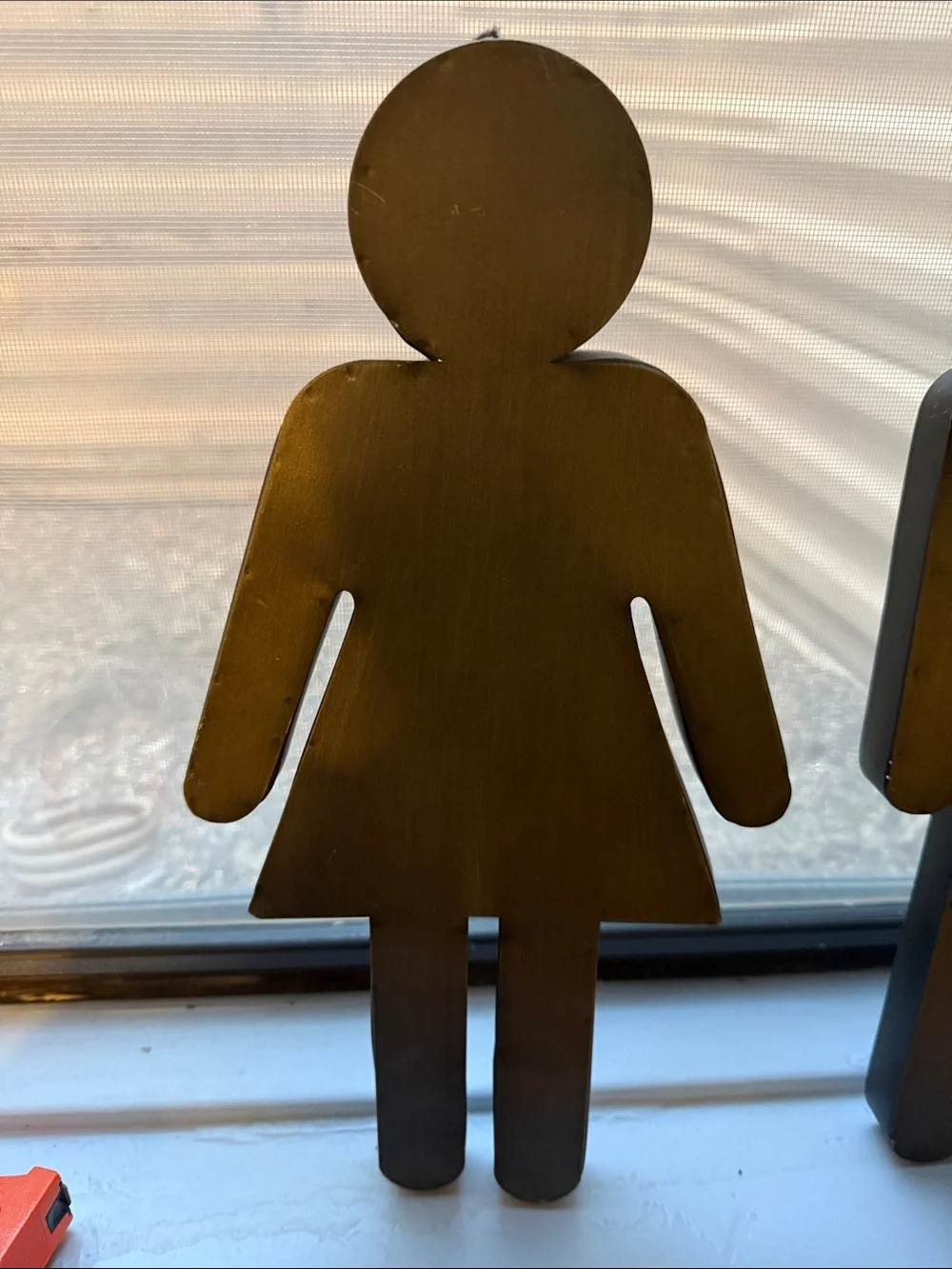 Metal bathroom Couple Wall Figures - Modern Silhouettes
